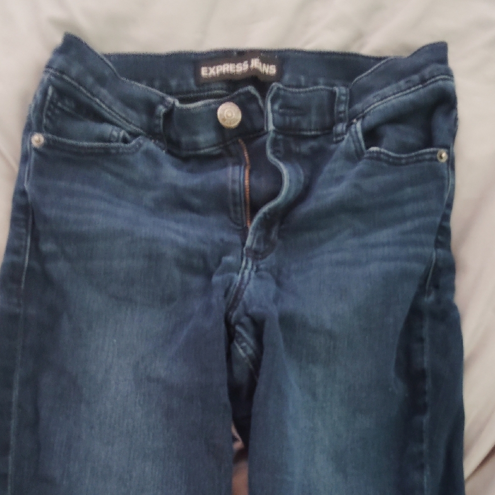 Express Women's Dark Blue Skinny Jeans